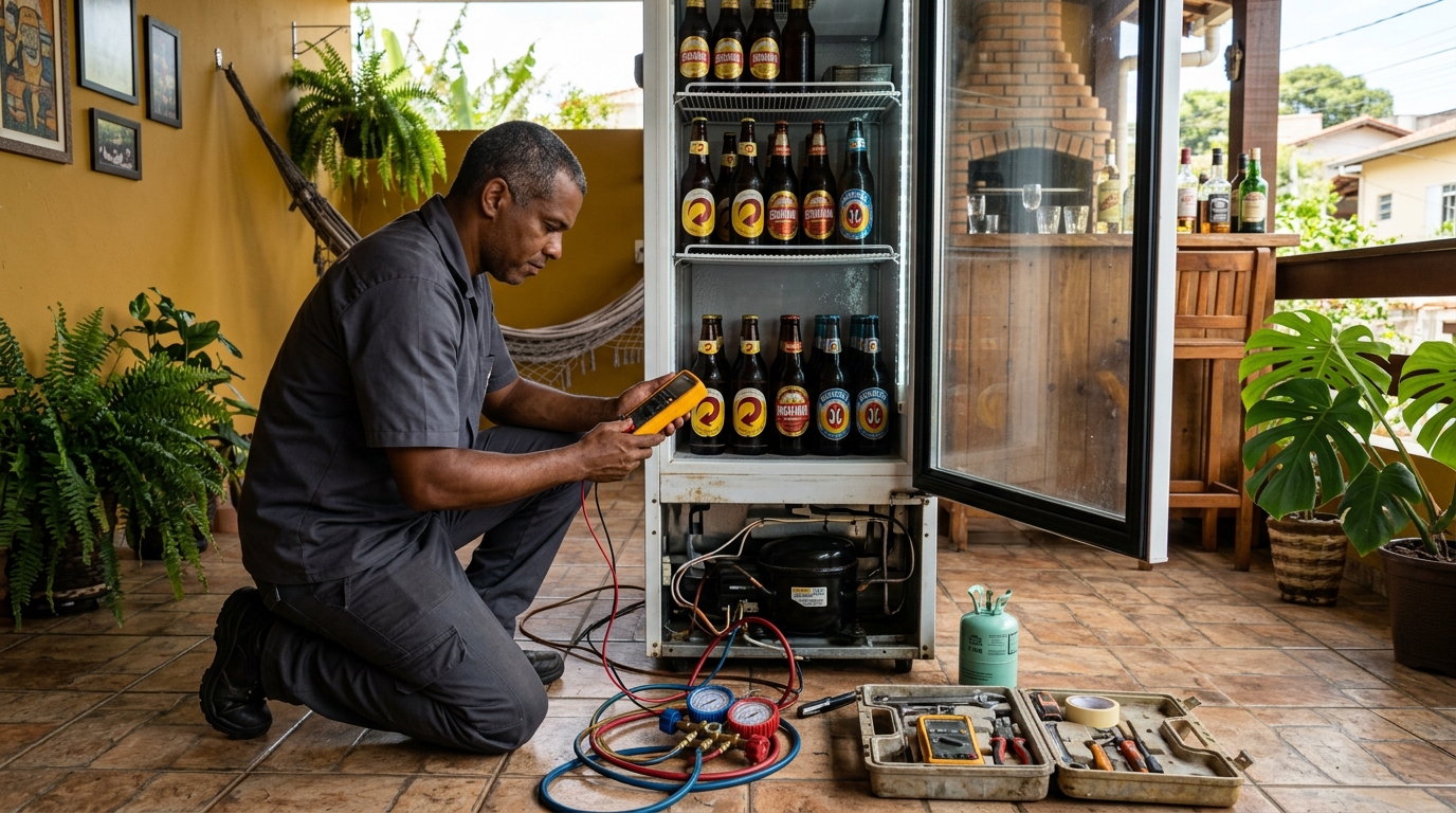 Manutenção da placa eletrônica de cervejeira em Florianópolis‑SC